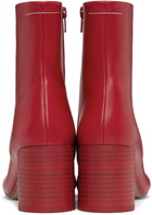MM6 Maison Margiela Red Anatomic Ankle Boots