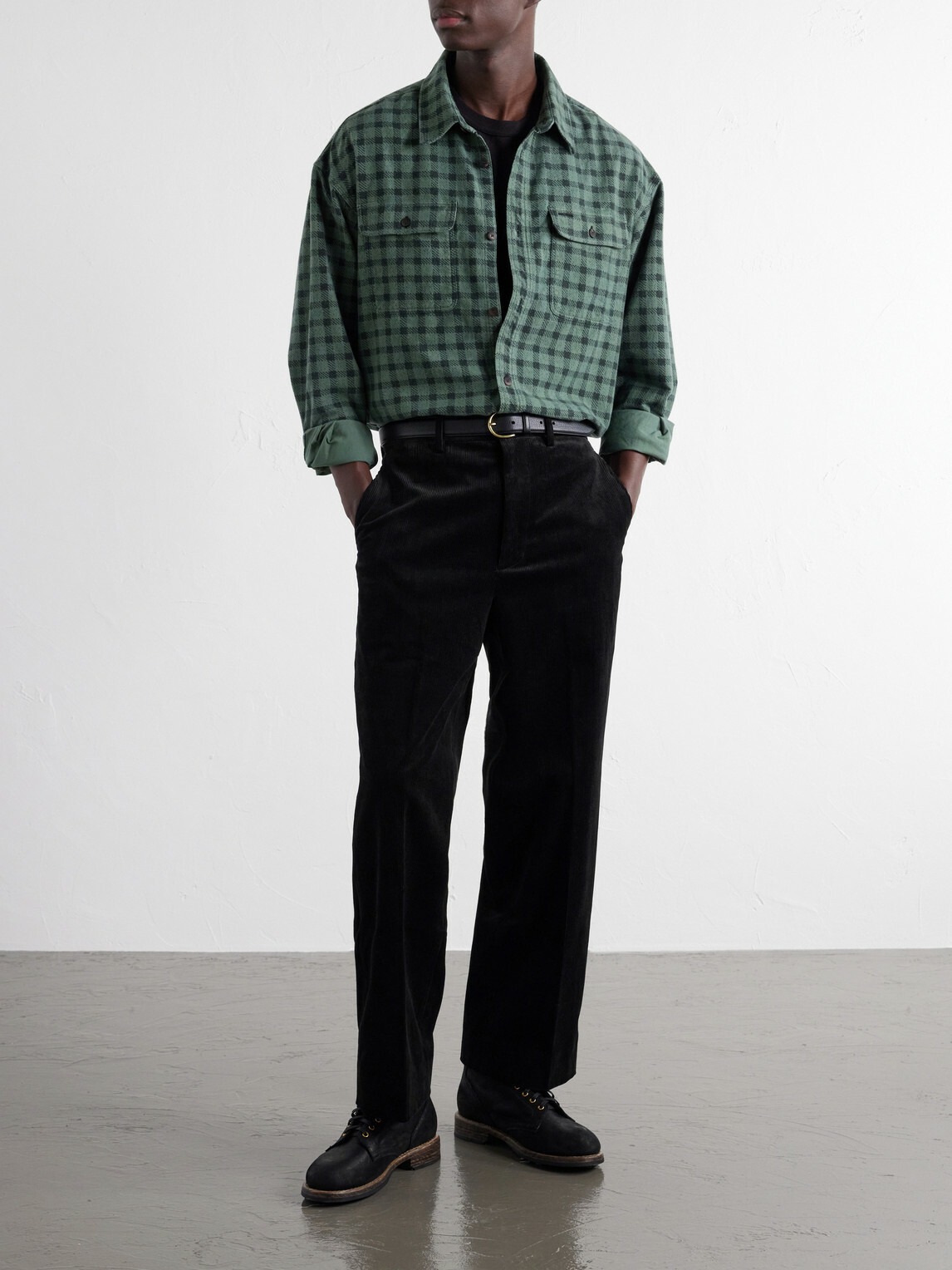 Visvim - Broader Straight-Leg Cotton-Corduroy Trousers - Black