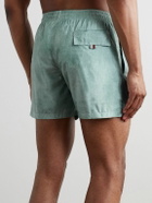 Canali - Straight-Leg Mid-Length Printed Swim Shorts - Blue