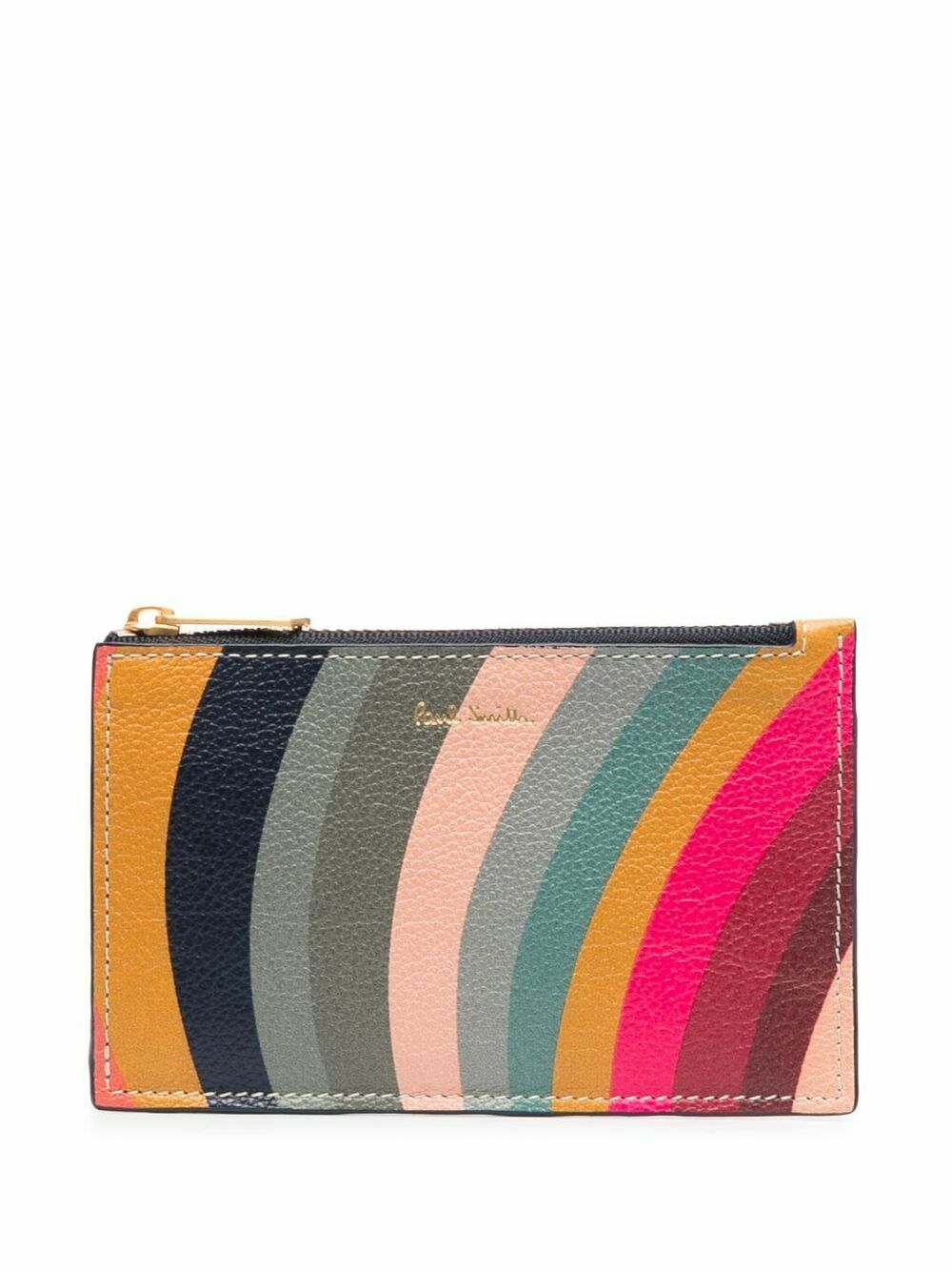 PAUL SMITH - Swirl Zipped Leather Purse Paul Smith