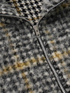 Our Legacy - Houndstooth Brushed-Knit Jacket - Gray
