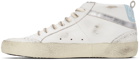 Golden Goose White & Black Mid Star Classic Sneakers