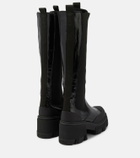 Ganni Knee-high leather Chelsea boots