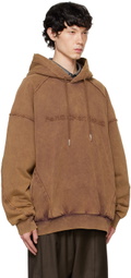 Feng Chen Wang Brown Washed Hoodie