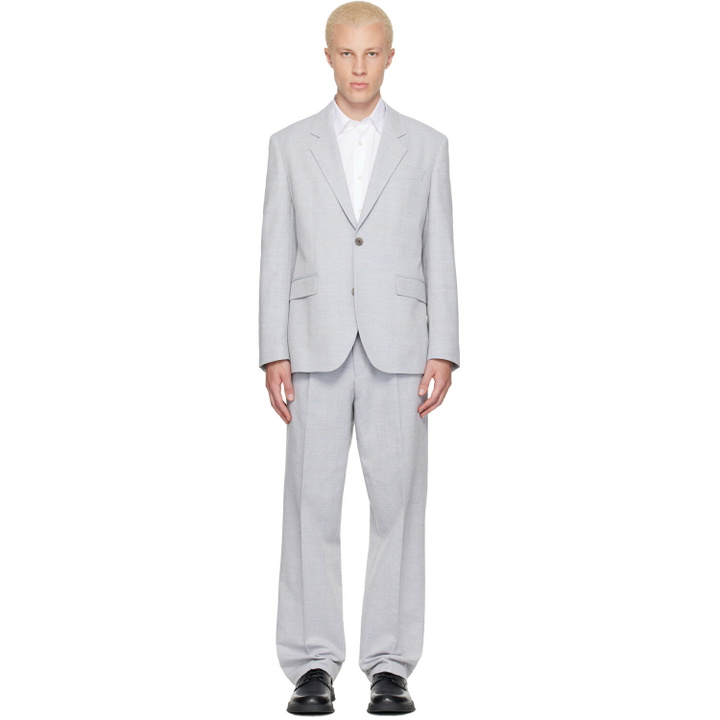 Photo: Hugo Blue Two-Piece Modern-Fit Herringbone Twill Suit
