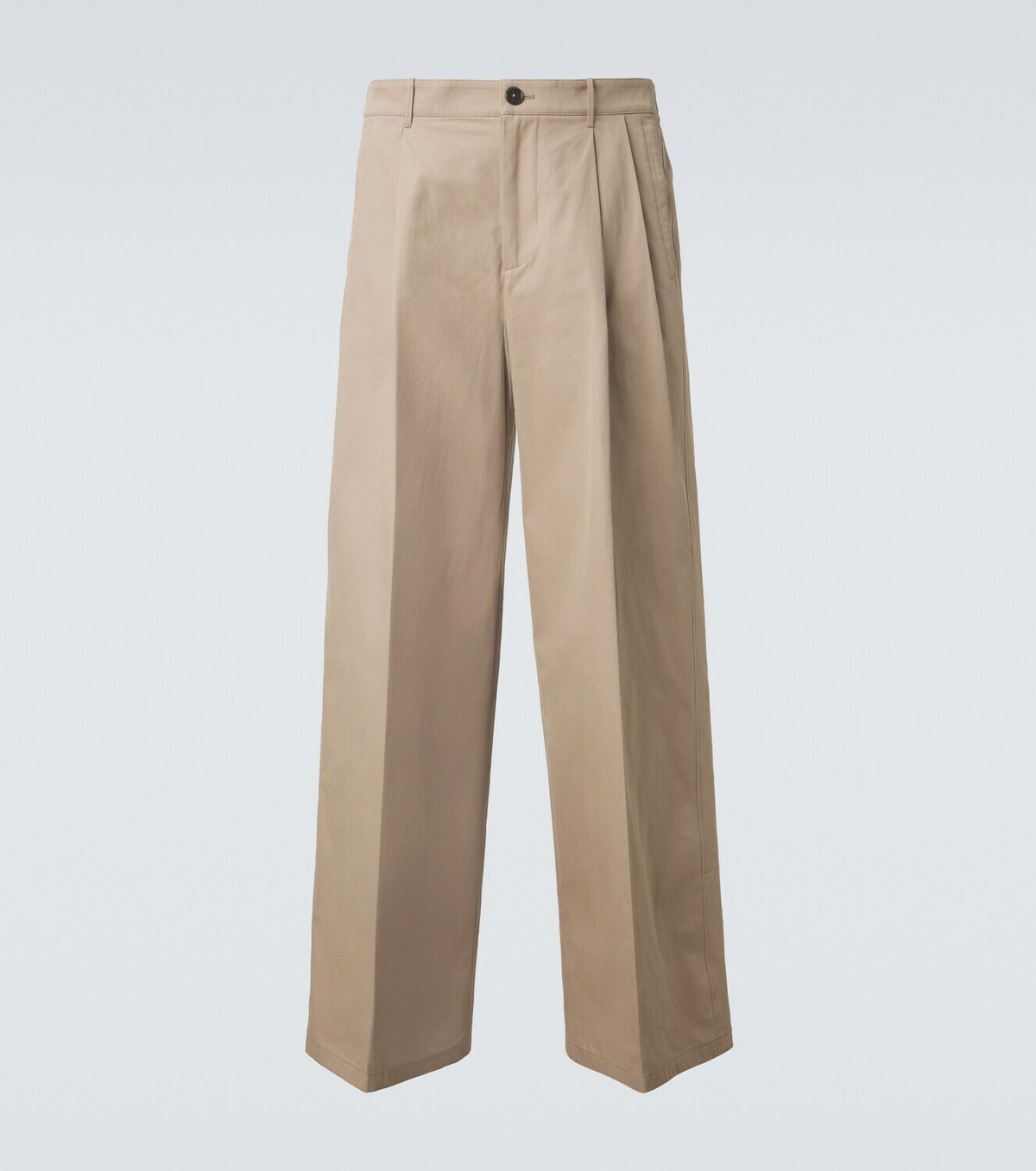 Jil Sander Pleated cotton wide-leg pants
