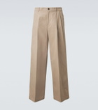 Jil Sander Pleated cotton wide-leg pants