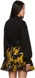 Versace Jeans Couture Black Belted Sweatshirt