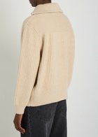 Anine Bing Sammy Ribbed Knit Jumper Beige
