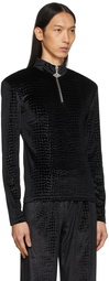 Han Kjobenhavn Black Sharp Long Sleeve Half-Zip Pullover