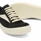 Rick Owens Men's Suede Vintage Sneakers in Black/Milk/Milk