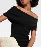 Bottega Veneta Off-shoulder jersey midi dress