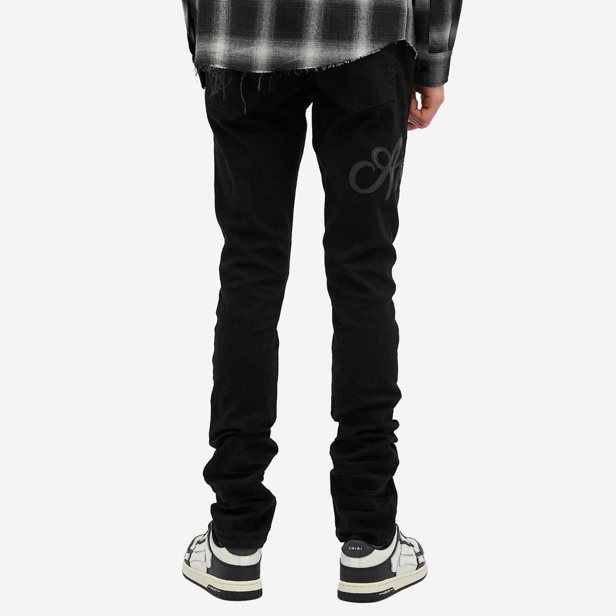 AMIRI Men's Script Logo Jeans in Black