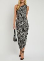 Norma Kamali Diana Leopard-print Stretch-jersey Maxi Dress