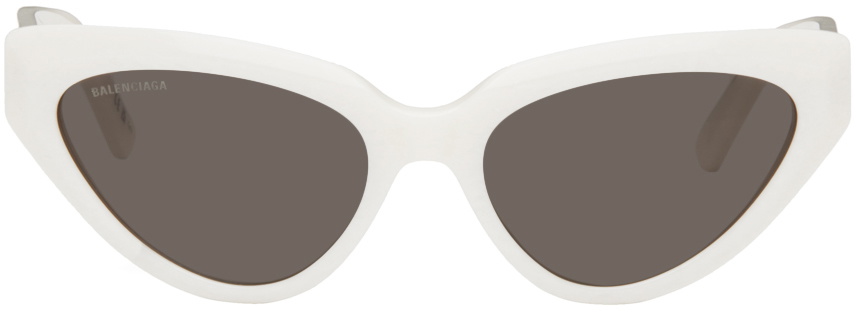 Balenciaga Off-White Cat-Eye Sunglasses Balenciaga