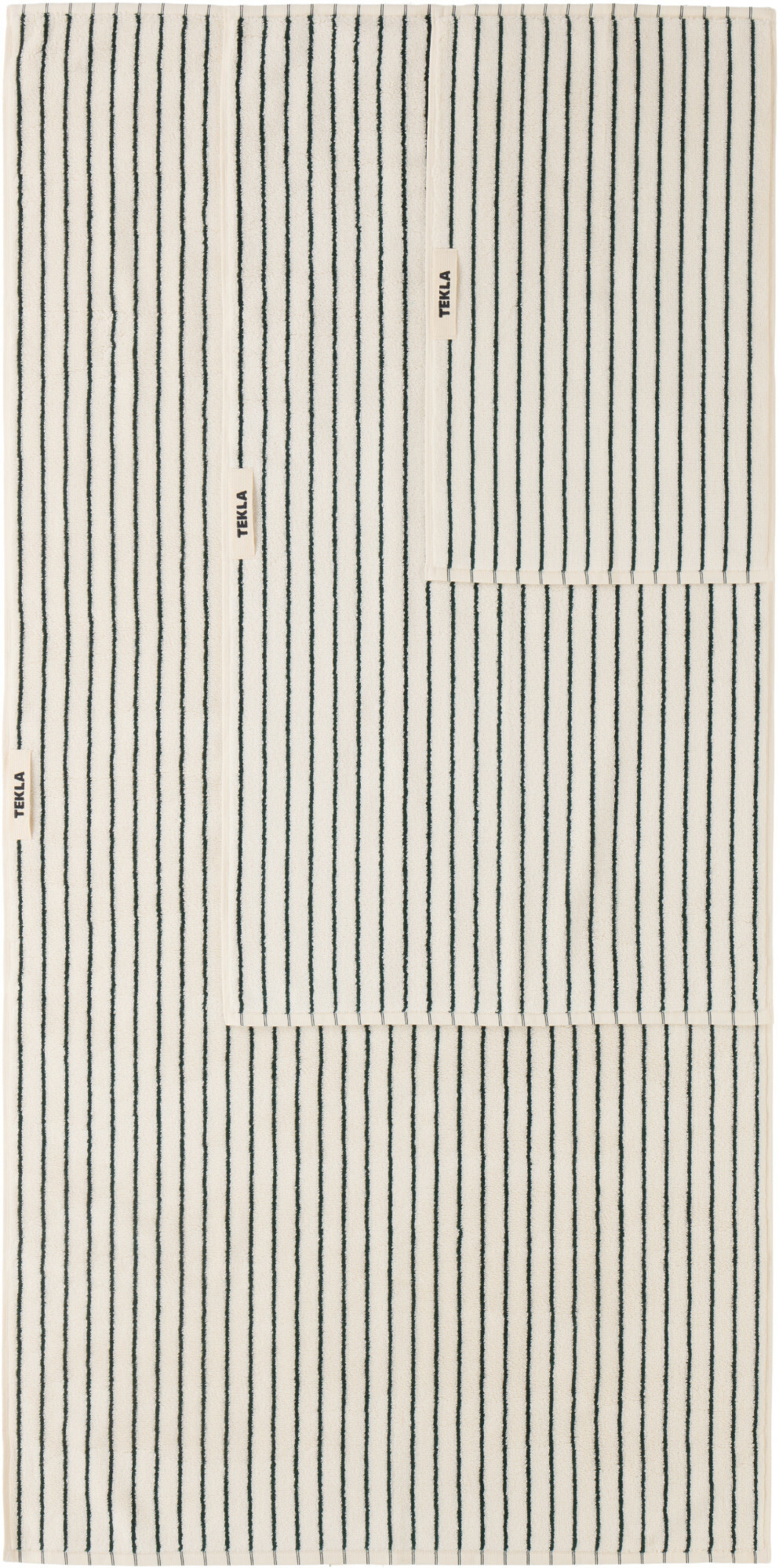 Tekla Off-White Striped Terry Towel Set