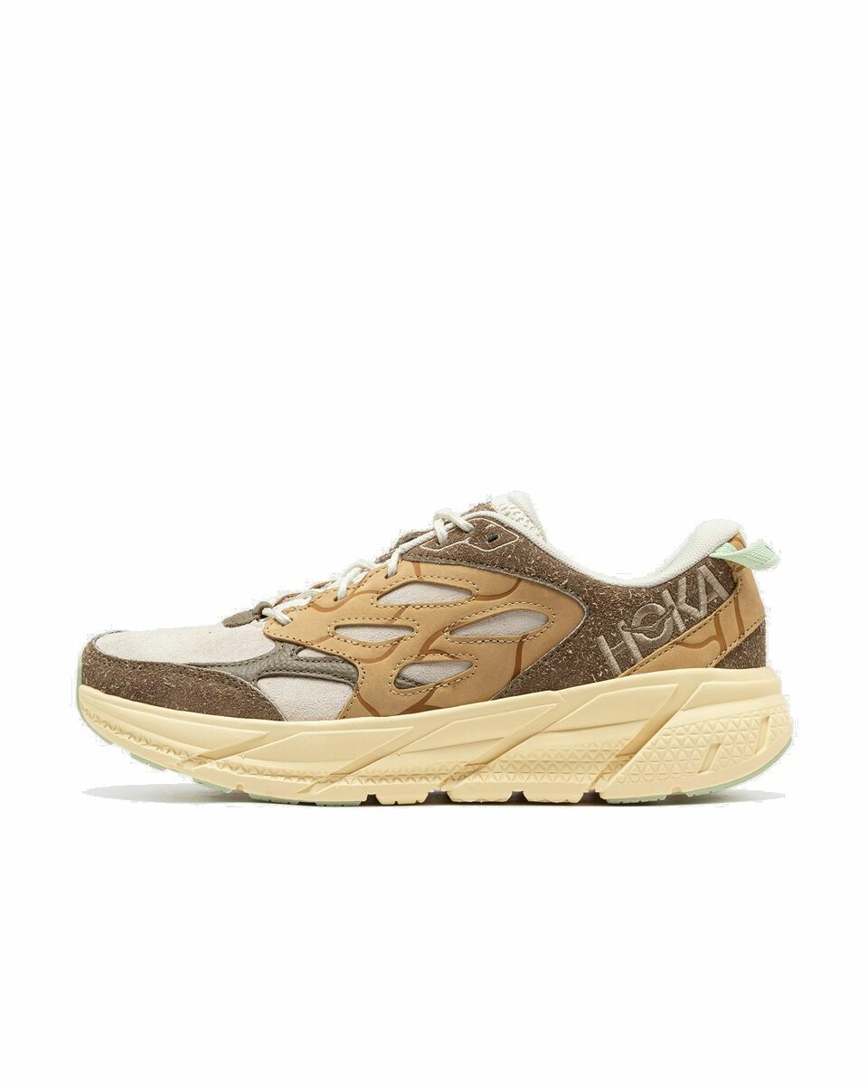Photo: Hoka One One Clifton L Suede Tp Brown/Beige - Mens - Lowtop/Performance & Sports