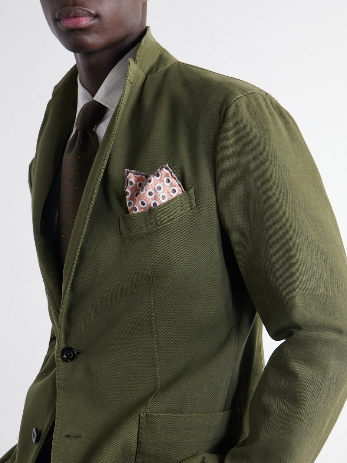 Boglioli - Stretch Cotton-Twill Suit Jacket - Green