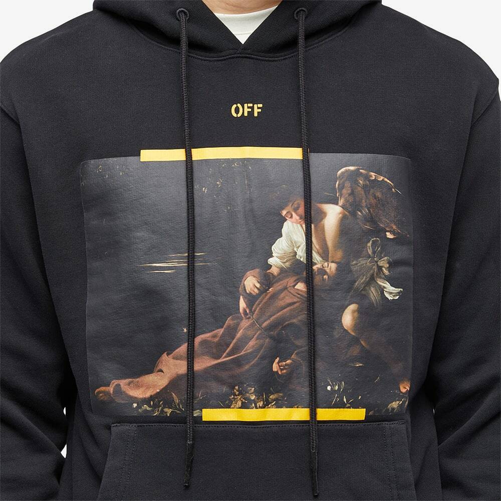 Off white hoodie cheap black and gold