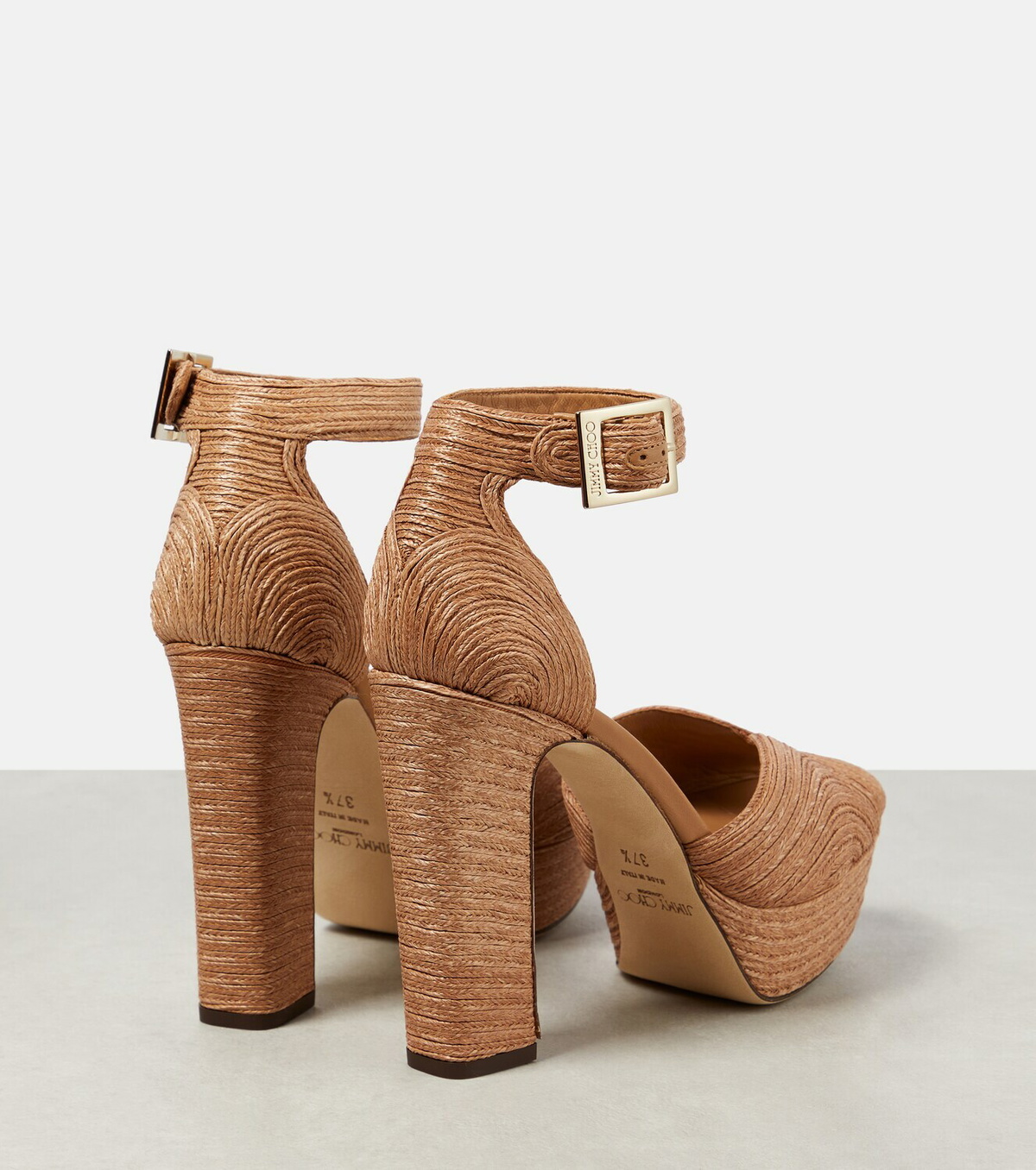 Jimmy Choo Delilah raffia platform sandals