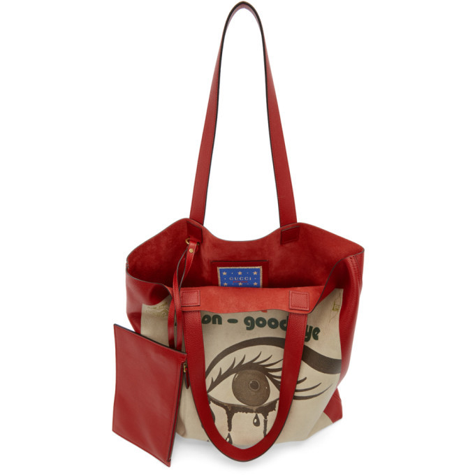 Gucci Red Large Elton John Tote