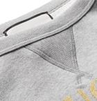 Gucci - Oversized Printed Mélange Loopback Cotton-Jersey Sweatshirt - Men - Gray