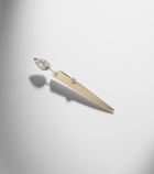 Rainbow K 14kt gold single earring with diamonds