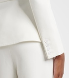 Roland Mouret Floral-appliqué crêpe jacket