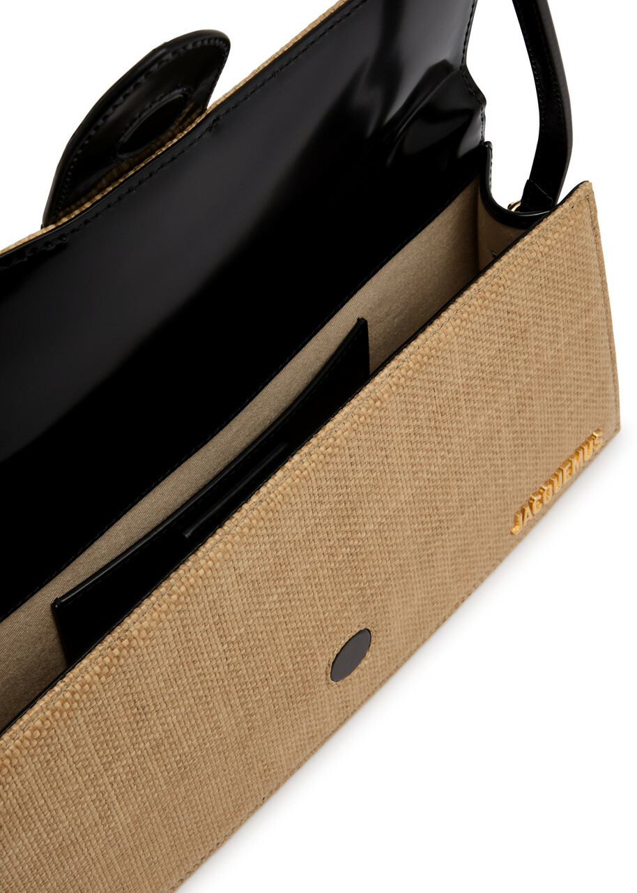 Jacquemus Le Bambino Long Faux Raffia top Handle bag - Black - One