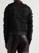 Rick Owens - Slim-Fit Frayed Distressed Denim Jacket - Black