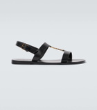 Saint Laurent Cassandre leather sandals