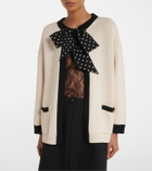 Valentino Bow-detail cotton-blend cardigan