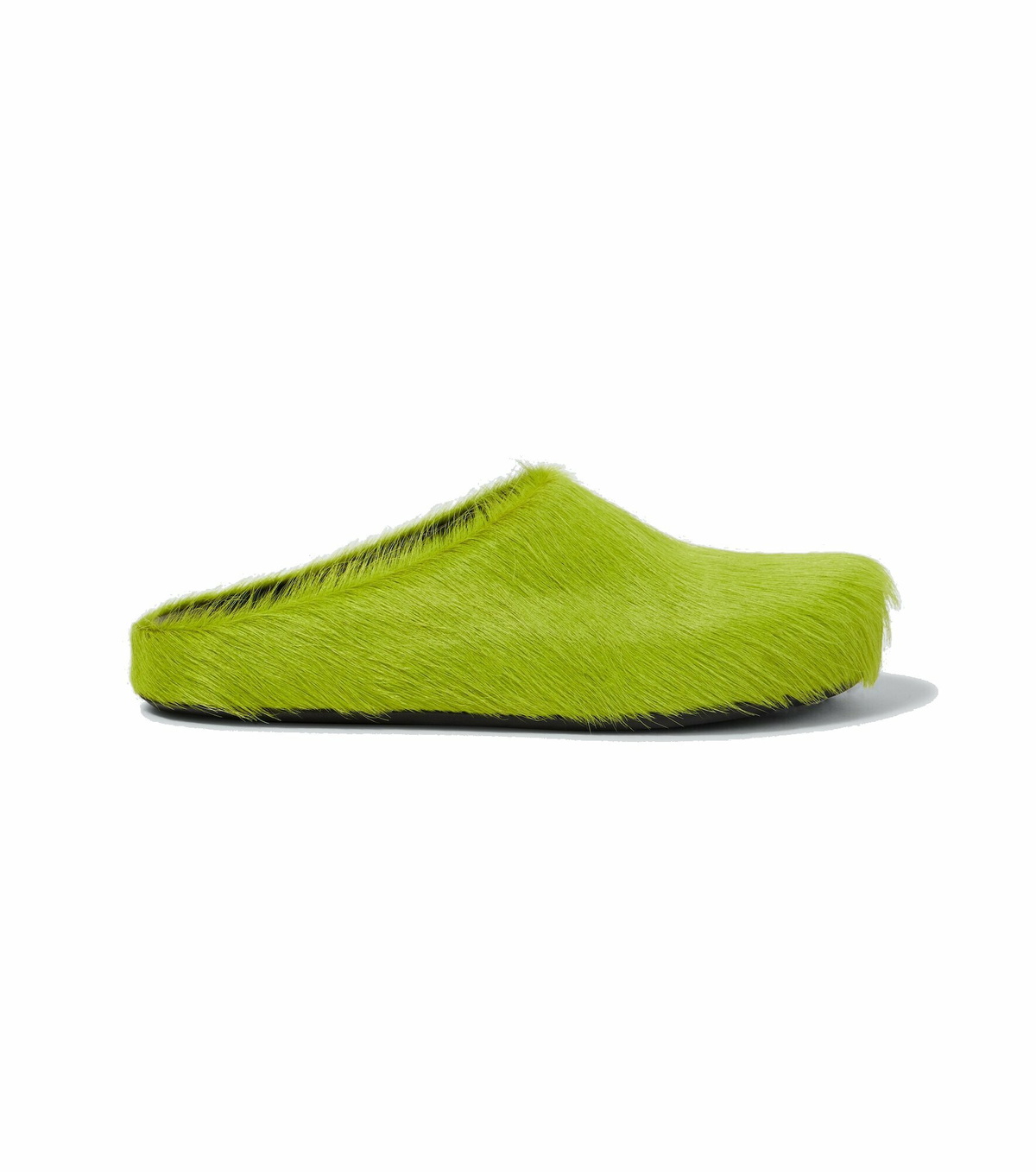Long-haired calfskin Fussbett Mules