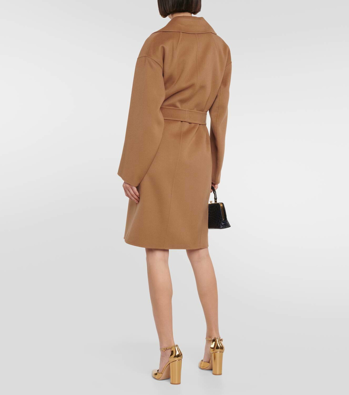 'S Max Mara Paris belted virgin wool coat