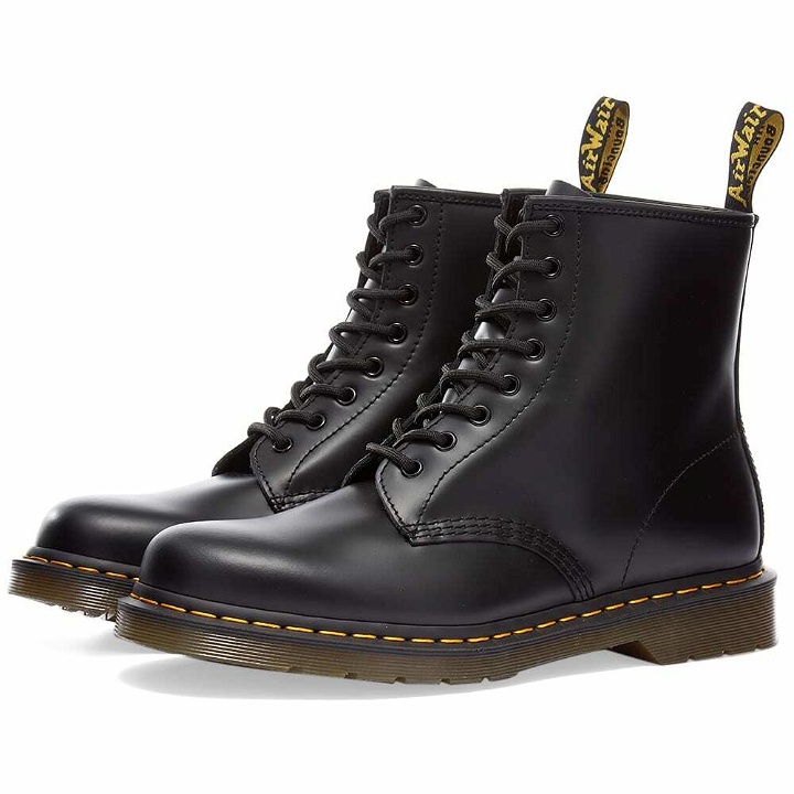 Photo: Dr. Martens 1460 Smooth Leather Boot in Black Smooth