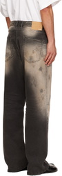 We11done Gray Loose-Fit Dirty Jeans