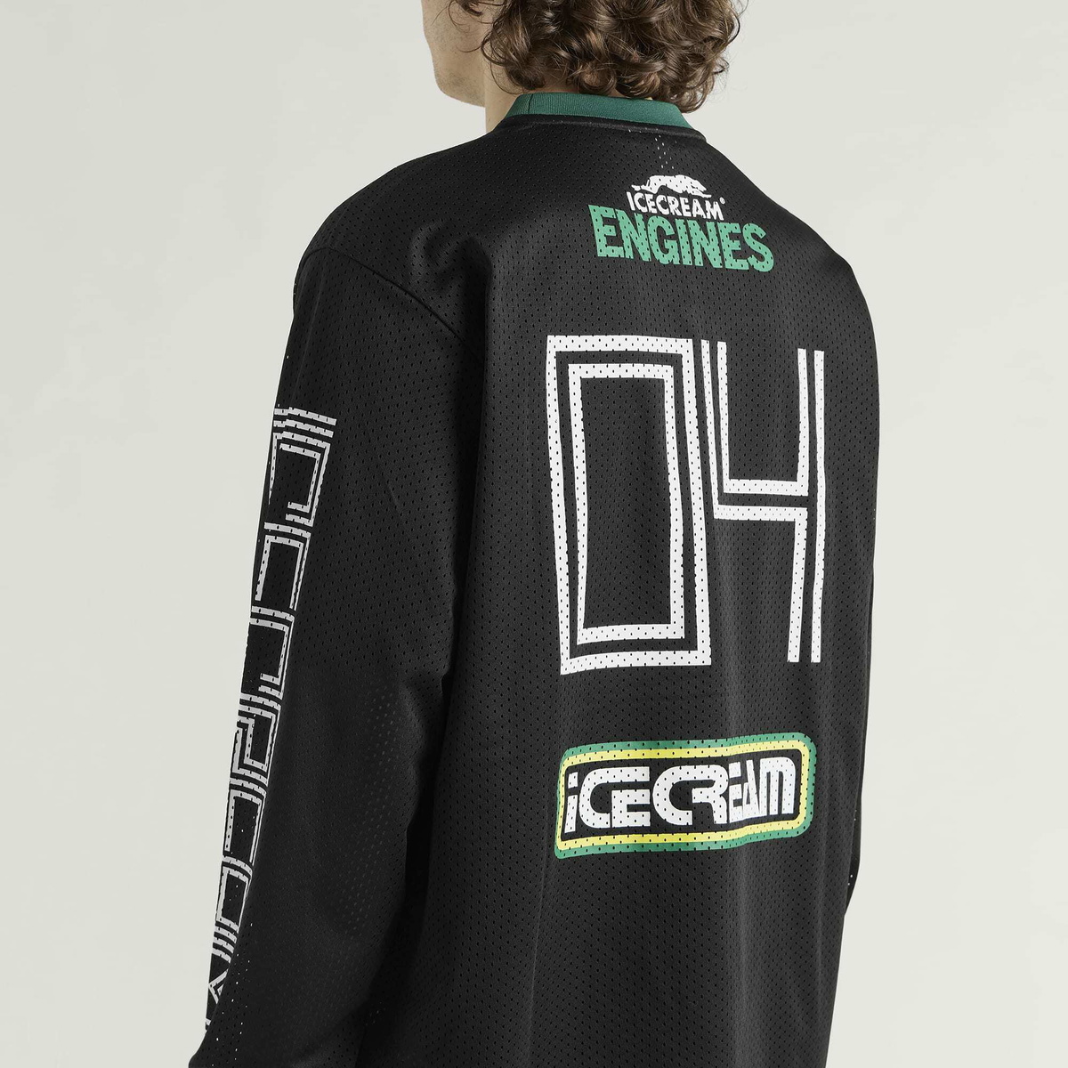 ICECREAM Men's Services Ls Mesh Top in Black