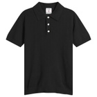 Casablanca Men's Pointelle Monogram Polo in Black