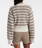 Brunello Cucinelli Striped cotton-blend cardigan