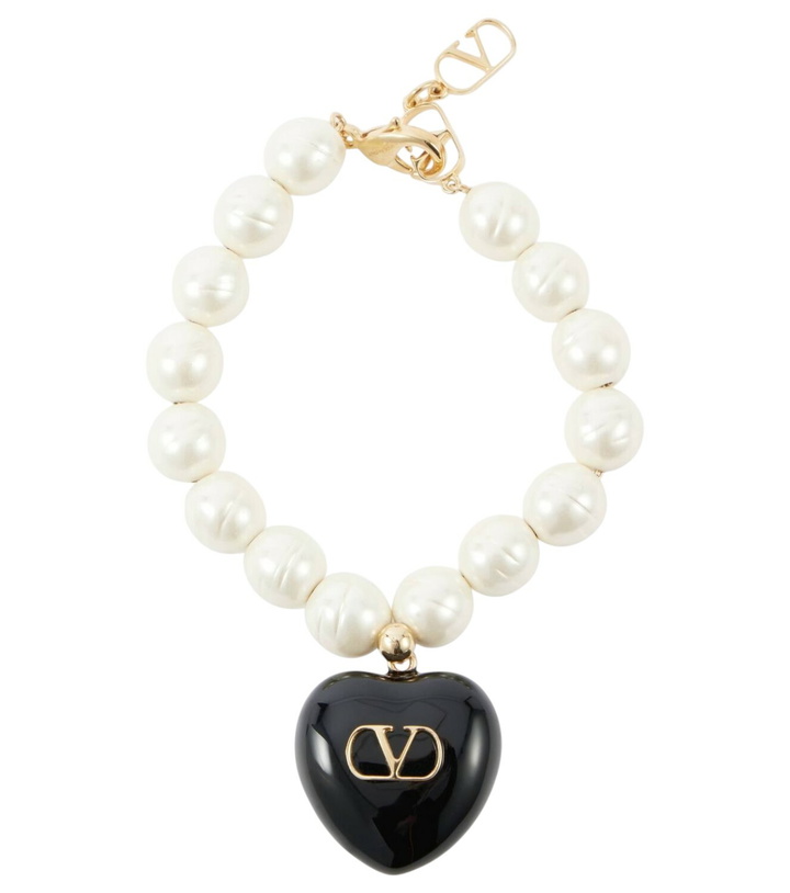 Photo: Valentino VLogo faux pearl bracelet