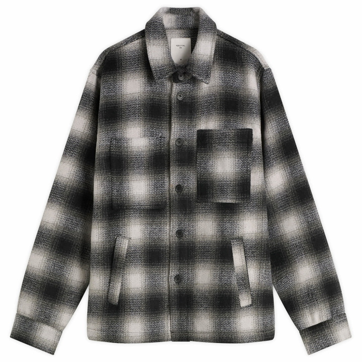 Photo: Percival Men's Check Overshirt in Grey