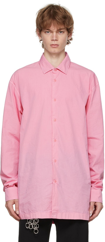 Photo: Dries Van Noten Pink Poplin Shirt