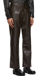 Our Legacy Brown Extended Third Cut Faux-Leather Pants