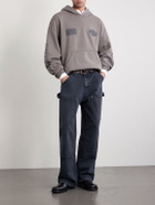 Cherry Los Angeles - Sun Faded Thermal Cotton-Fleece Hoodie - Gray