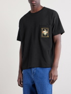 BODE - Logo-Appliquéd Cotton-Jersey T-Shirt - Black