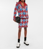 Alanui - Bandana Argyle wool-blend cardigan