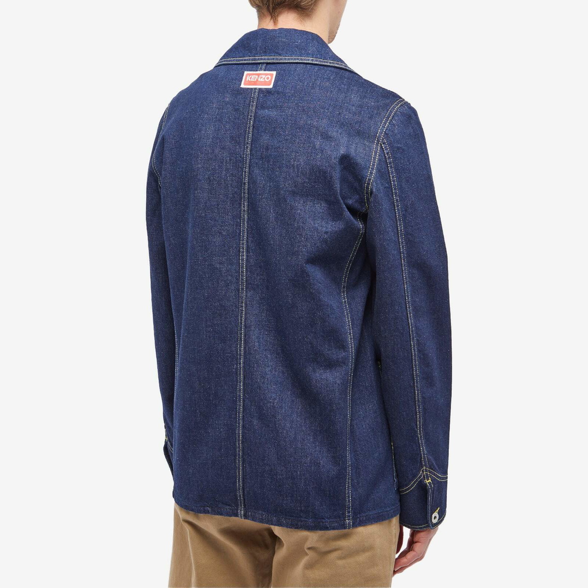 Kenzo Paris Men's Kenzo Target Workwear Jacket in Rinse Blue Denim Kenzo