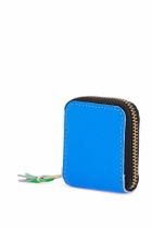COMME DES GARCONS WALLET super fluo bright blue goat leather unisex wallet Blue
