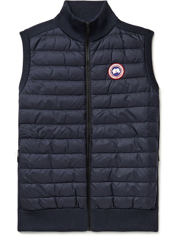 Photo: Canada Goose - HyBridge Slim-Fit Merino Wool and Quilted Nylon Down Gilet - Blue