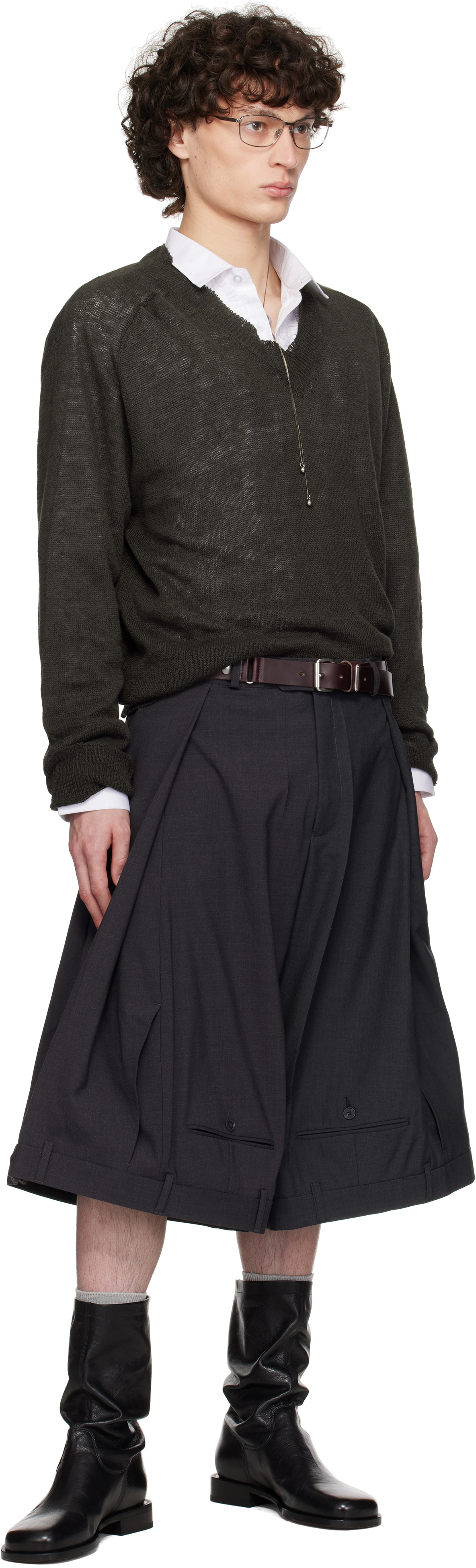 HODAKOVA Upside Down Wide Trouser Shorts HODAKOVA